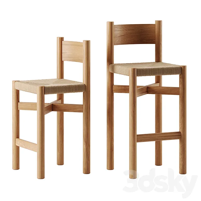 Nonna bar stool by House of Leon 3D Model