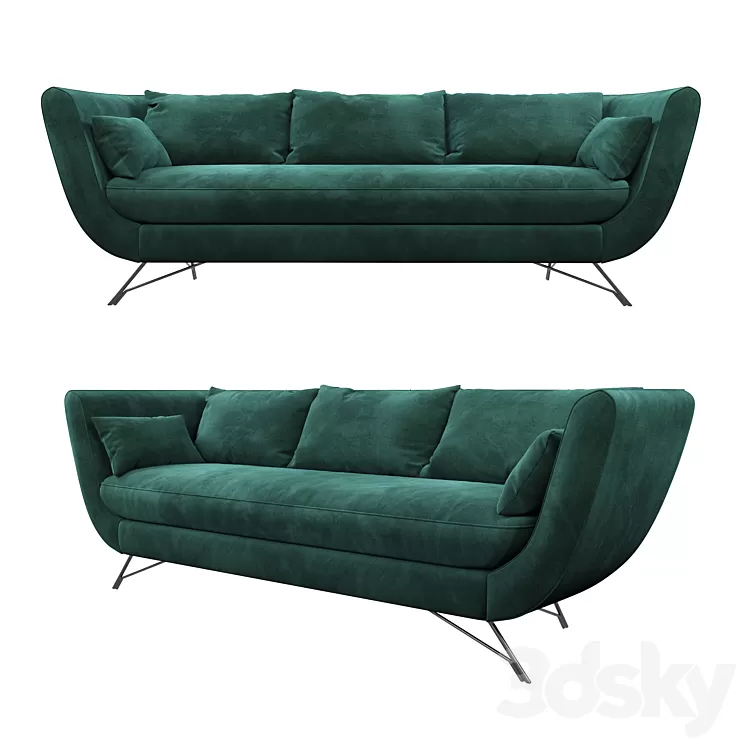 Noor 3 Seater Rode Design 3D Model
