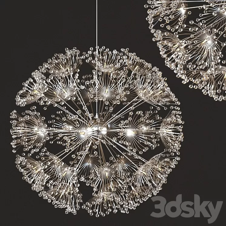 Norbic modern brief K9 crystal flower 3D Model