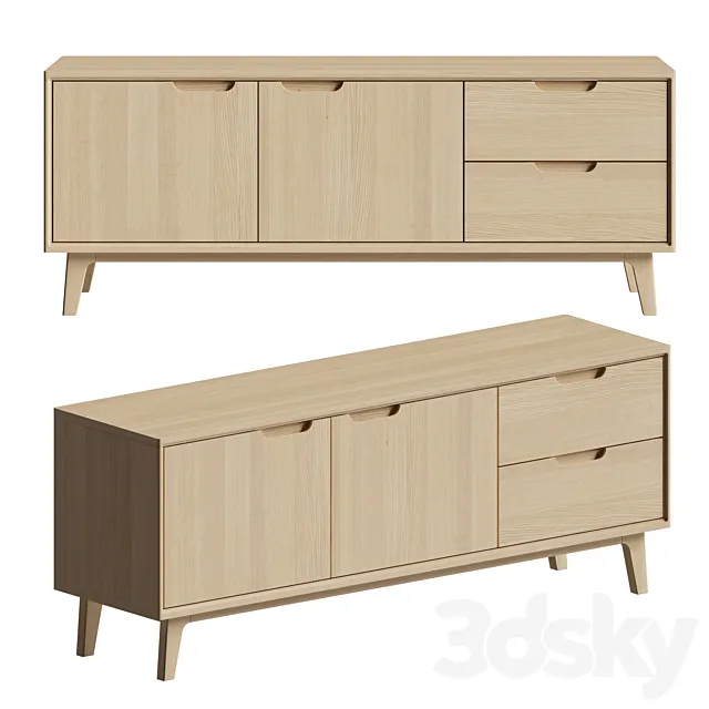 Nord Low 2 Door Sideboard 3DModel