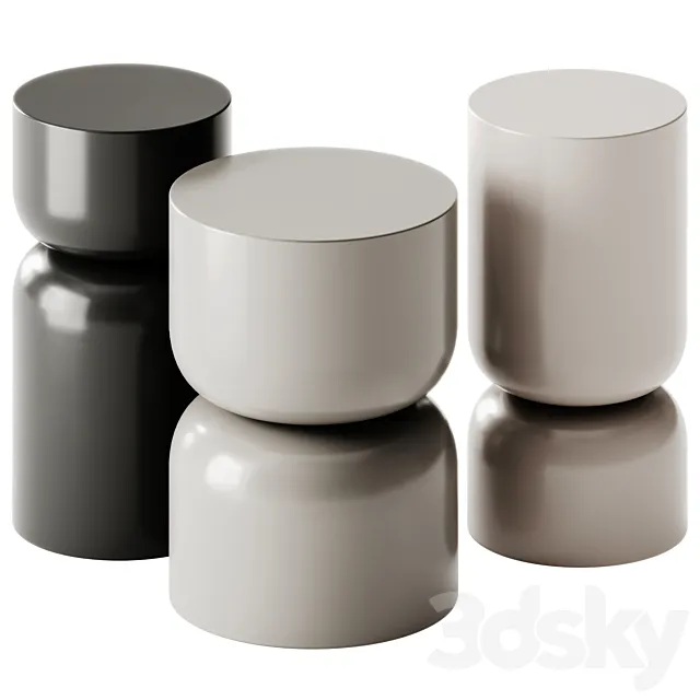 Nordal Amina and Matka Side Tables by Westwing Collection 3D Model