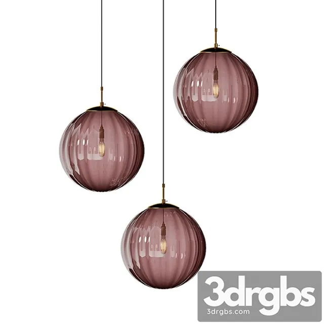 Nordic Colorful Glass Globe Pendant Lights Aska 3D Model Free