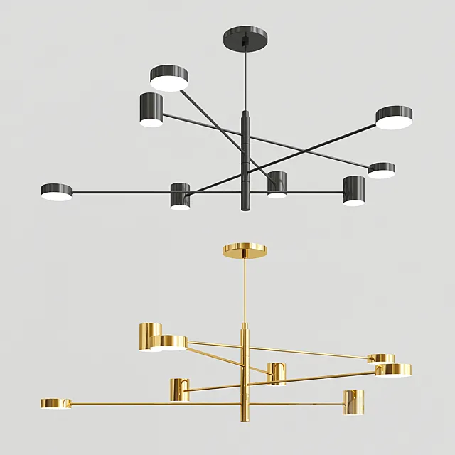 NORDIC GARNER - MODERN LOFT CHANDELIER 3D Model