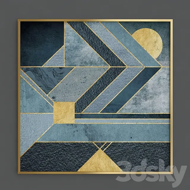 Nordic geometric wall art 3D Model