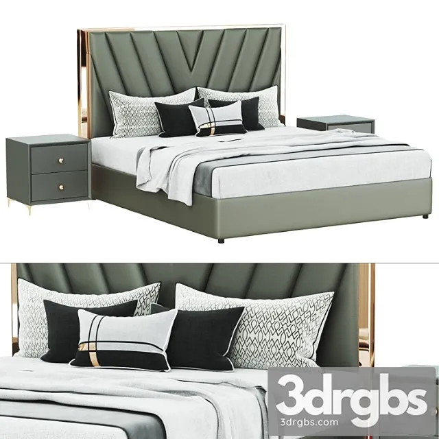 Nordic High End Wedding Bed Design 3D Model Free
