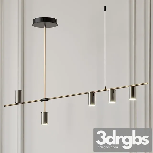 Nordic Light Luxury Long Chandelier 3D Model Free