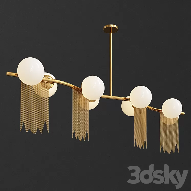 Nordic modern creative tassel lights 3D Model