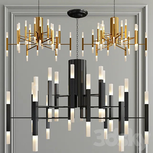Nordic Postmodern LED Chandelier 3DModel