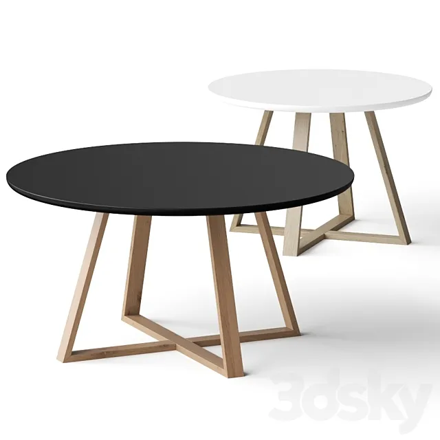 Nordic Studio Minimalist Creative Round Coffee Tables 3D Model