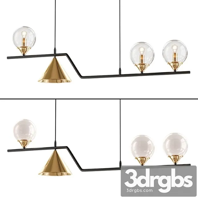 Nordic Style Black Chandelier 3D Model Free