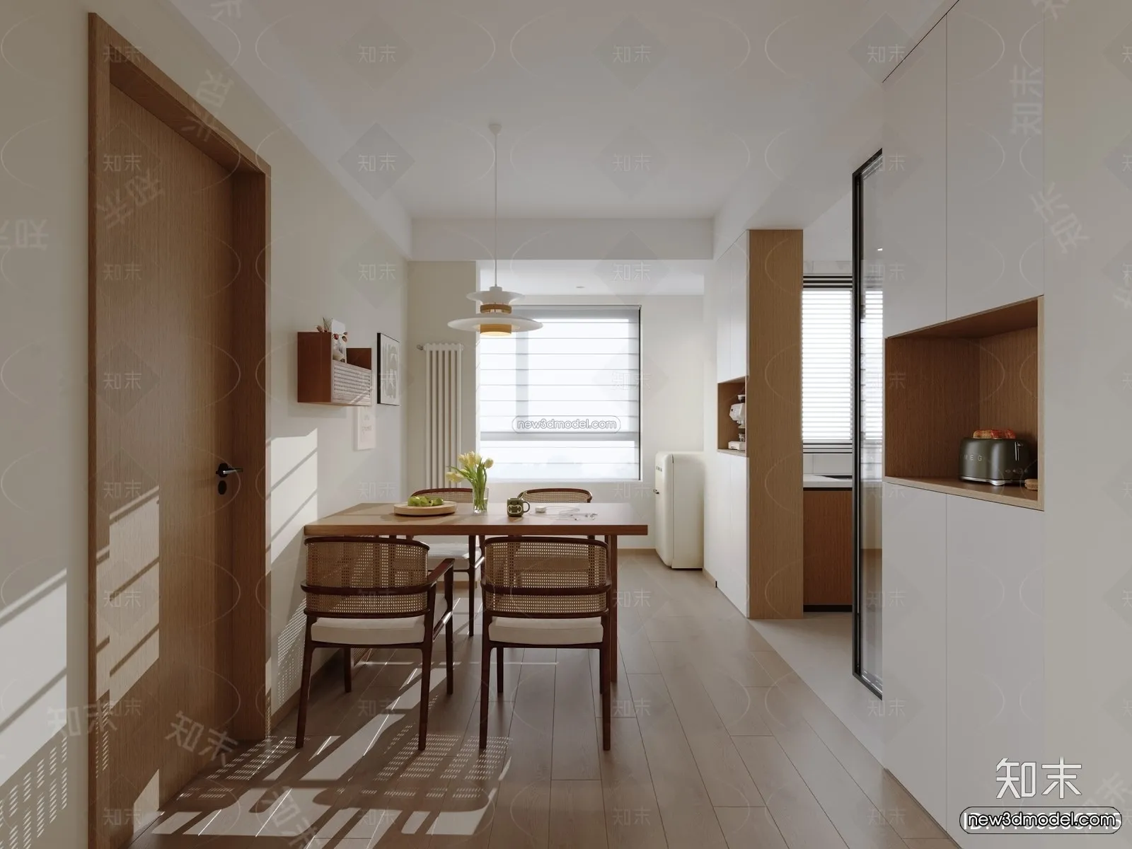 Nordic Style Interior 3D Blocks - Living Room 3D Model - 122