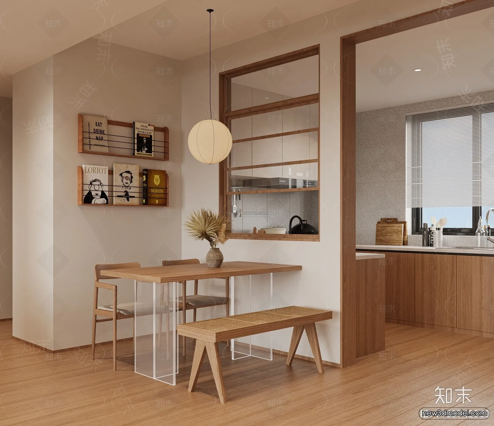 Nordic Style Interior 3D Blocks - Living Room 3D Model - 155