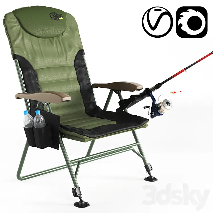 Norfin HUMBER Armchair folding carp 3D Model Free