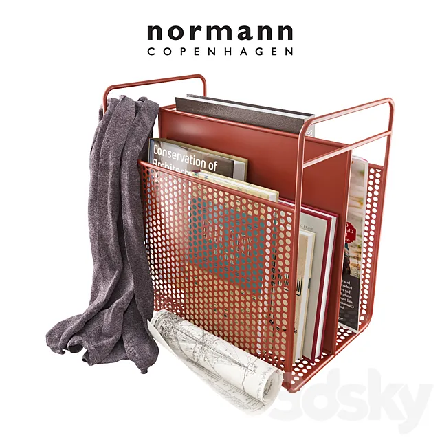 Normann Copenhagen Analog Magazine Rack 3D Model