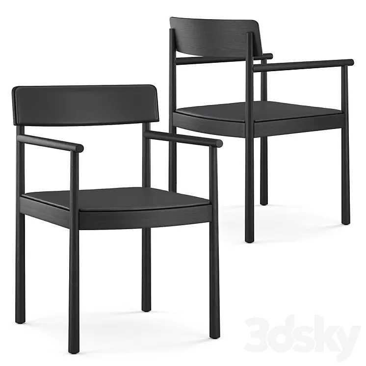 Normann Copenhagen Timb Armchair Black 3D Model Free