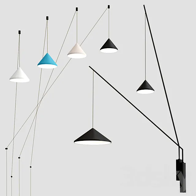 North wall lamp collection by Vibia 3D Model