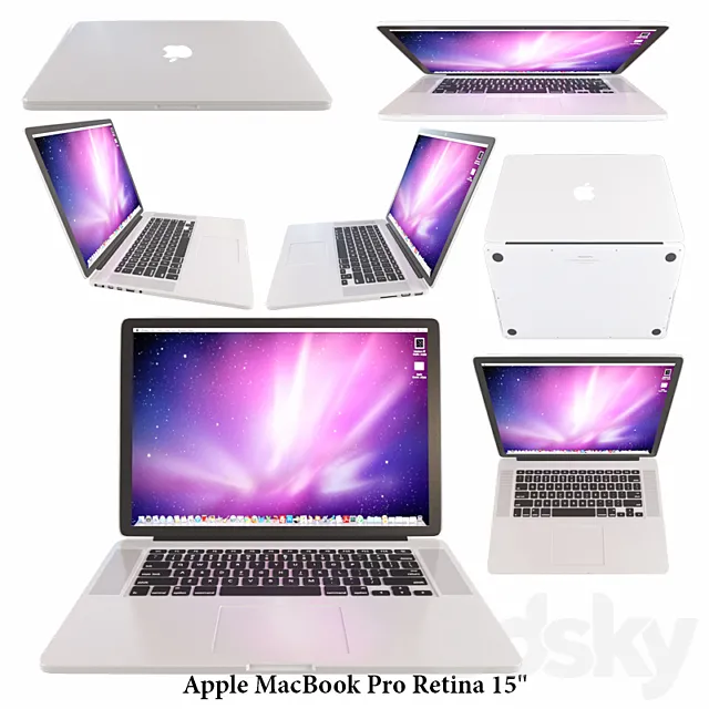 Notebook Apple MacBook Pro Retina 15 " 3DModel