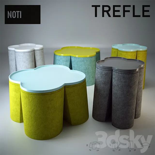 Noti Trefle Set 3D Model