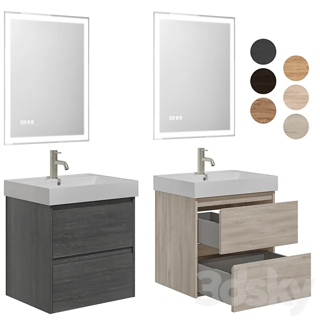 Nova Lite 60 2 drawers 3D Model