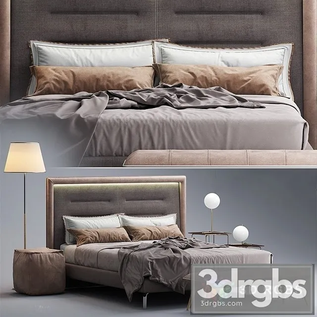 Novaluna Queen Bed 3D Model Free