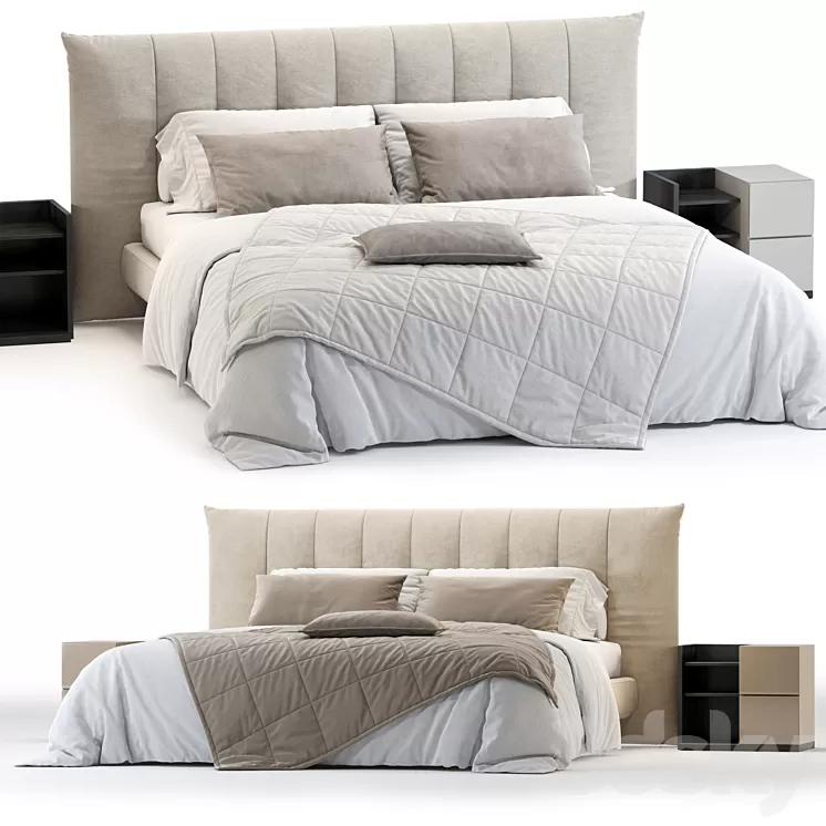 Novamobili GROOVE SILVIA PREVEDELLO Bed No.2 3D Model Free