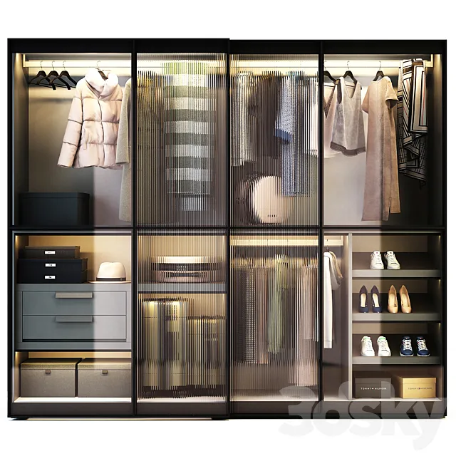 Novamobili Layer Wardrobe 3D Model