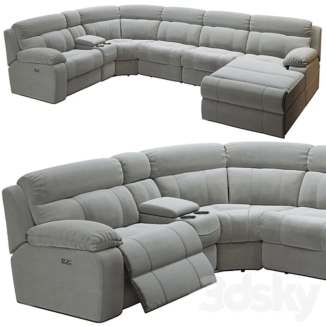NOVELL U-shape recliner sofa 3D Model