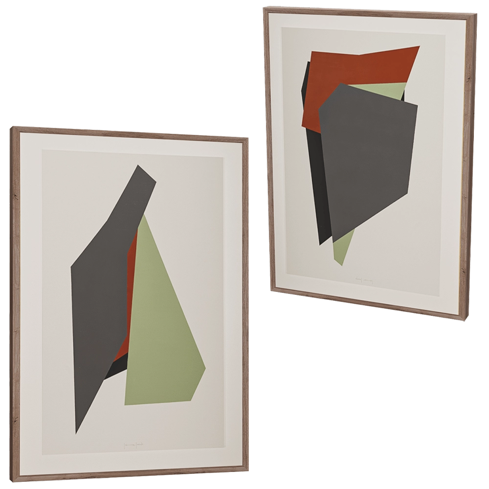 Novocuadro Art Company  - Picture Dark plane I & II ambiente 3D Model