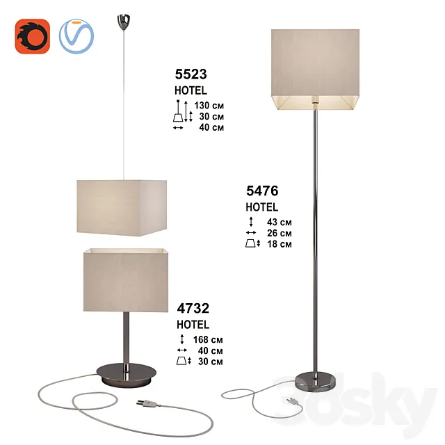 Nowodvorski HOTEL CATALOG 3D Model