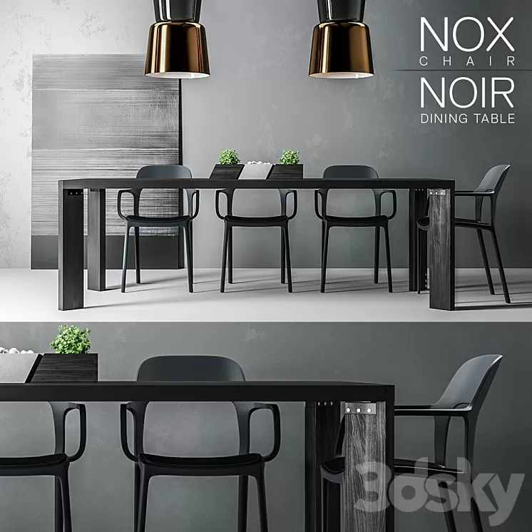 NOX & NOIR tables & chairs 3D Model