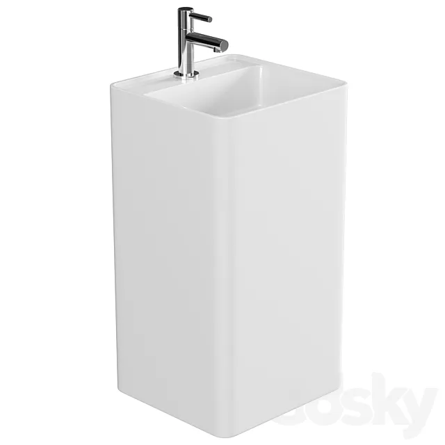 NS Bath NSF4242 floor-standing washbasin cast marble 3D Model