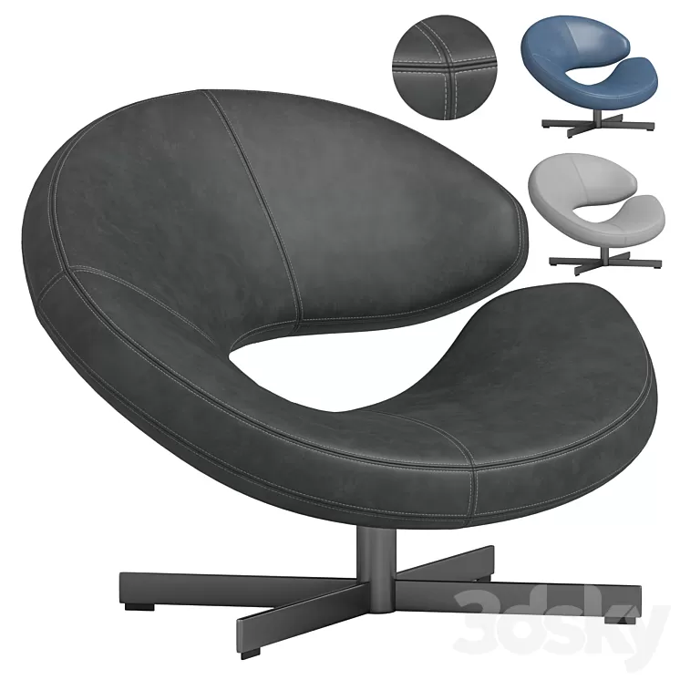 NUAGE 2 ARMCHAIR - LACQUERED BASE By Roche Bobois 3D Model Free