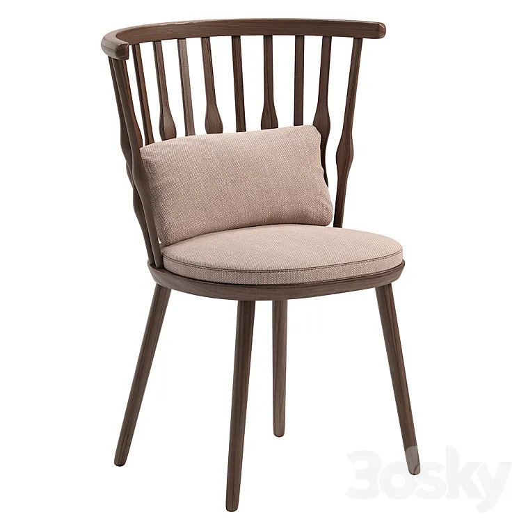 Nub armchair with seat cushion 3D Model Free