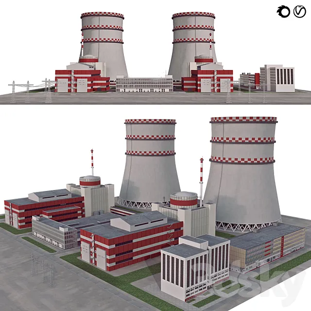 nuclear power plant nuclear power plant 3D Model