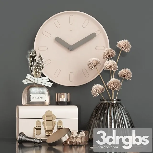 Nude Pink Decor Set 5 3D Model Free