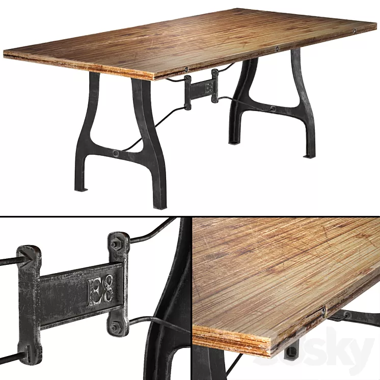 Nuevo V4 A-Leg small dining table 3D Model