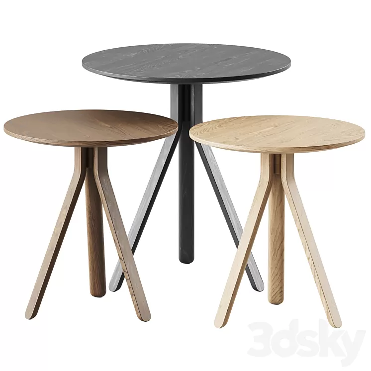 Nuez Table Occasional ME2880 / ME2873 by Andreu World 3D Model Free