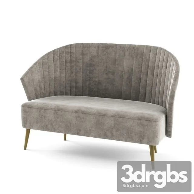 Nuka 2 Seat Sofa 3D Model Free