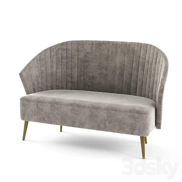 Nuka 2 seat sofa 3D Model