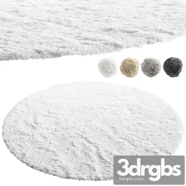 Nuloom Shaggy Area Round Rug 4 Colors 3D Model Free
