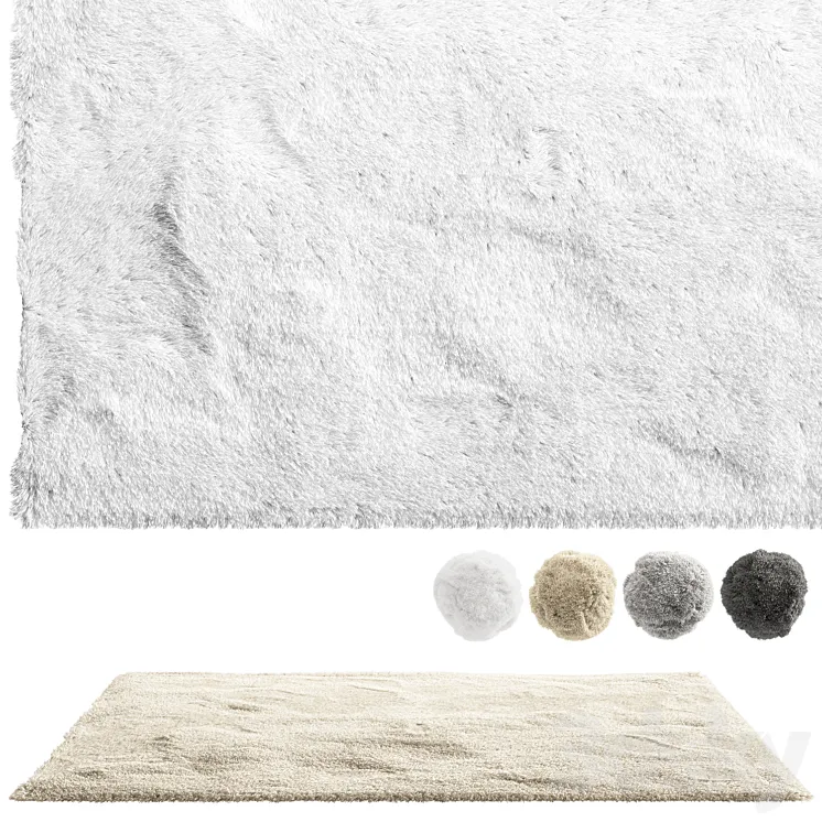 nuLoom Shaggy Area Rug (4 colors) 3D Model Free