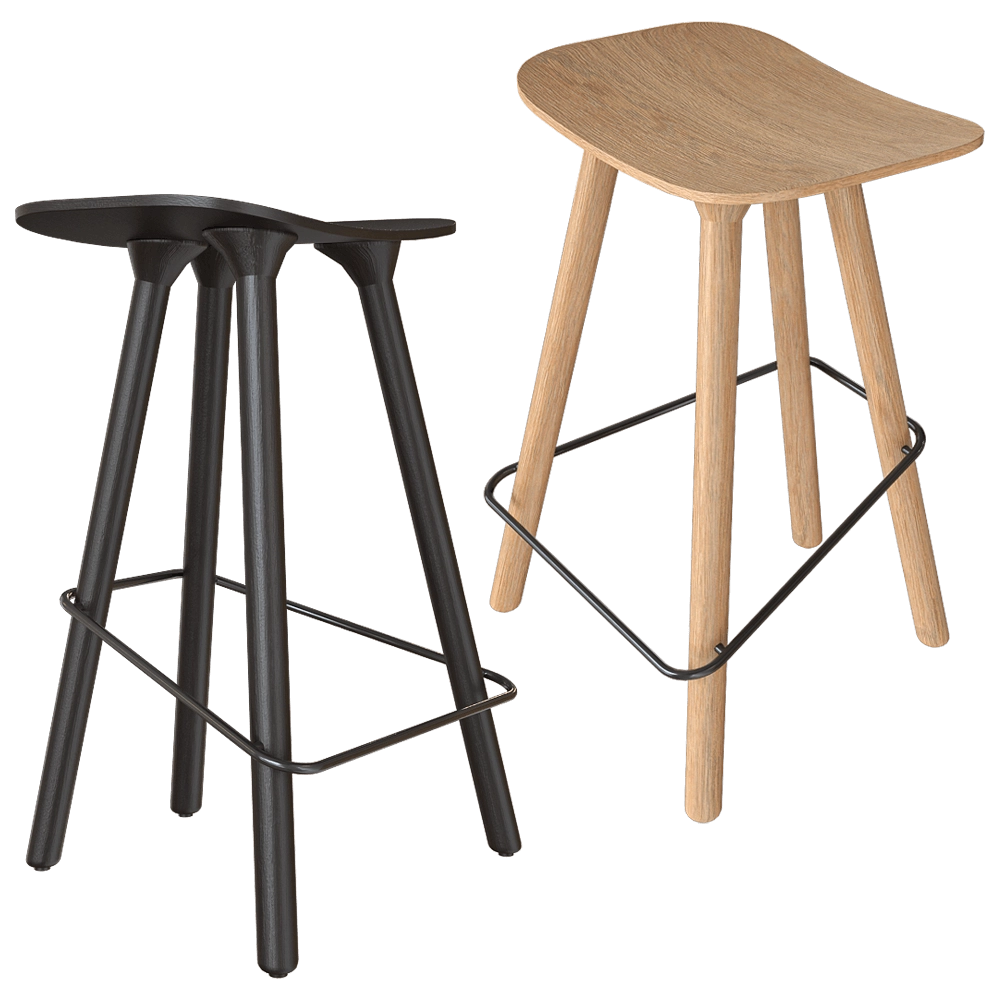 Nunc - Bar stool Cot W67 3D Model