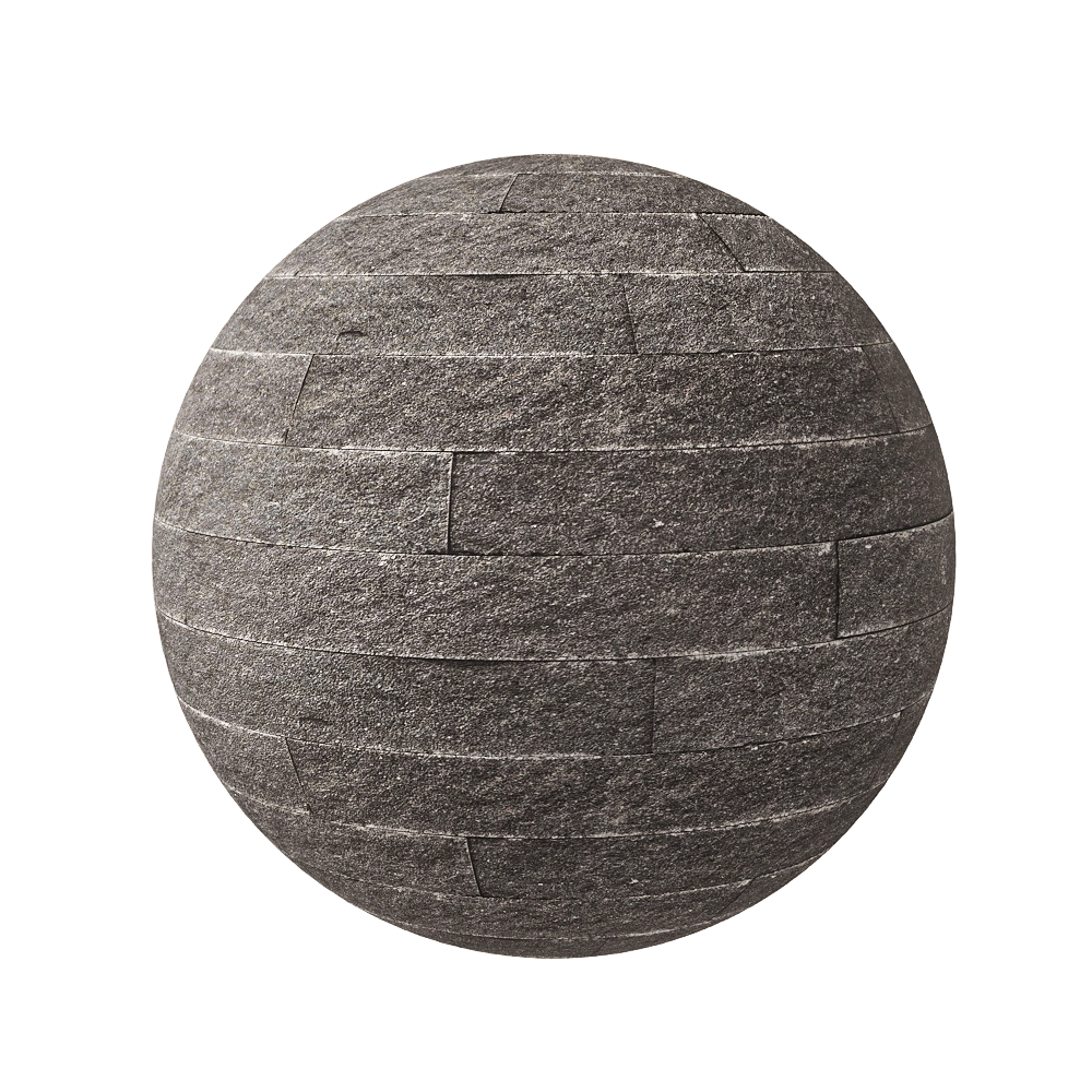 Nur Mosaic - Basalt shub mosaic tile ashlar series 3D Model