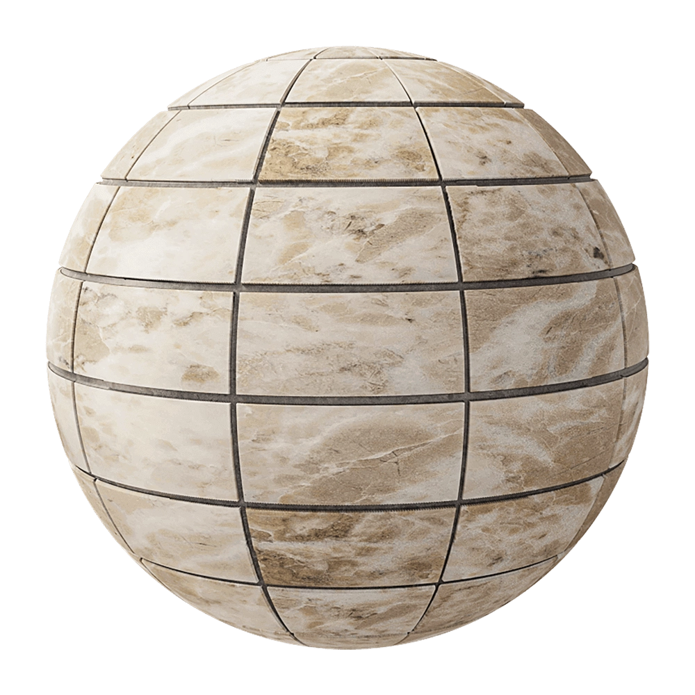 Nur Mosaic - Beige marble for interior decoration 3D Model