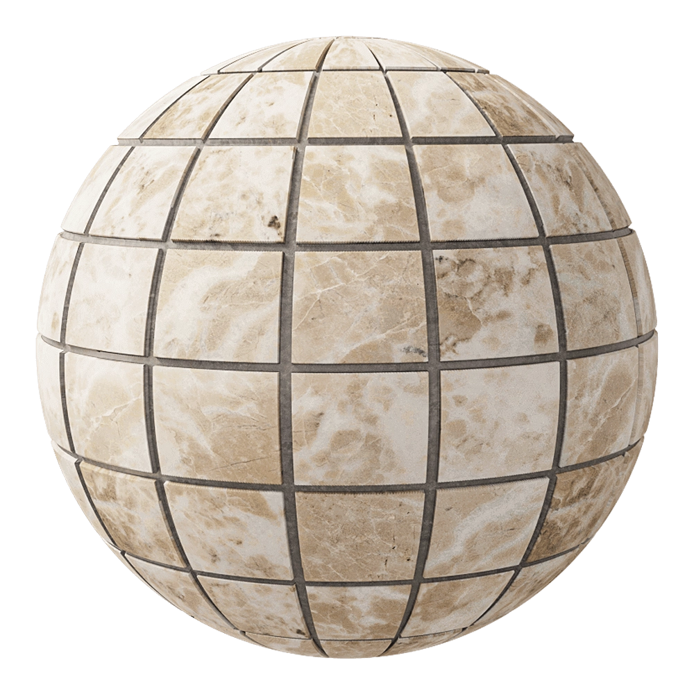 Nur Mosaic - Beige marble mosaic 3D Model