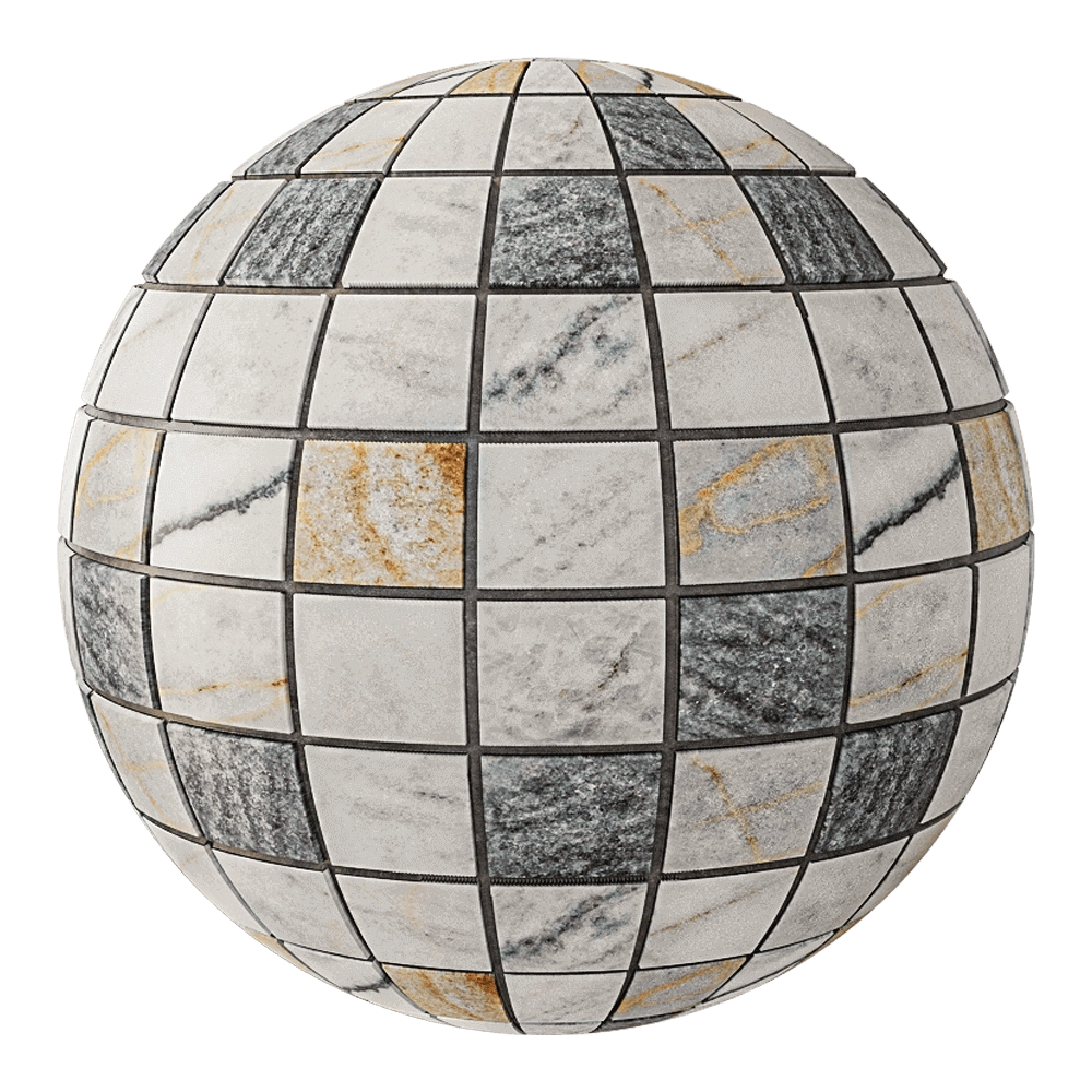 Nur Mosaic - Mosaic from natural marble 3D Model