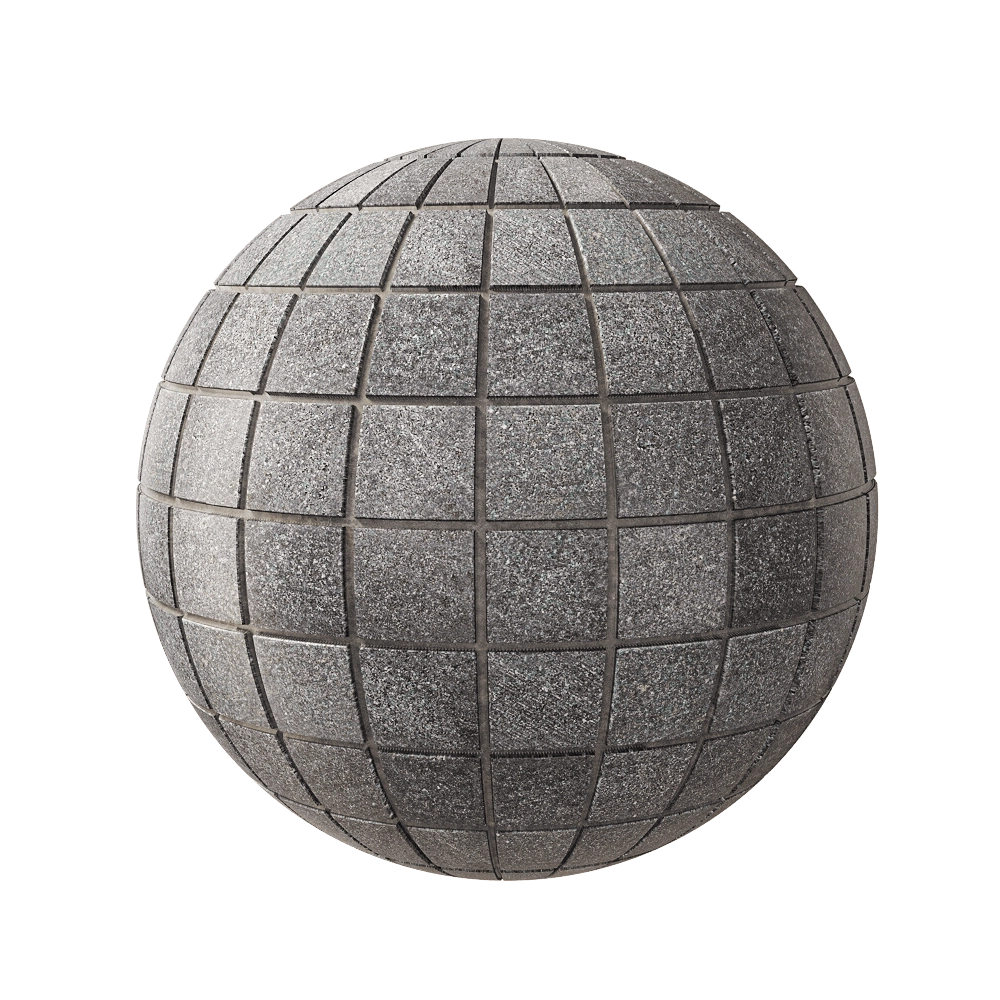 Nur Mosaic - Natural basalt mosaic tile 3D Model