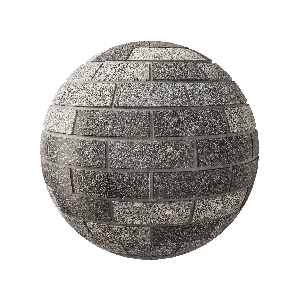 Nur Mosaic - Polished basalt mosaic 3D Model