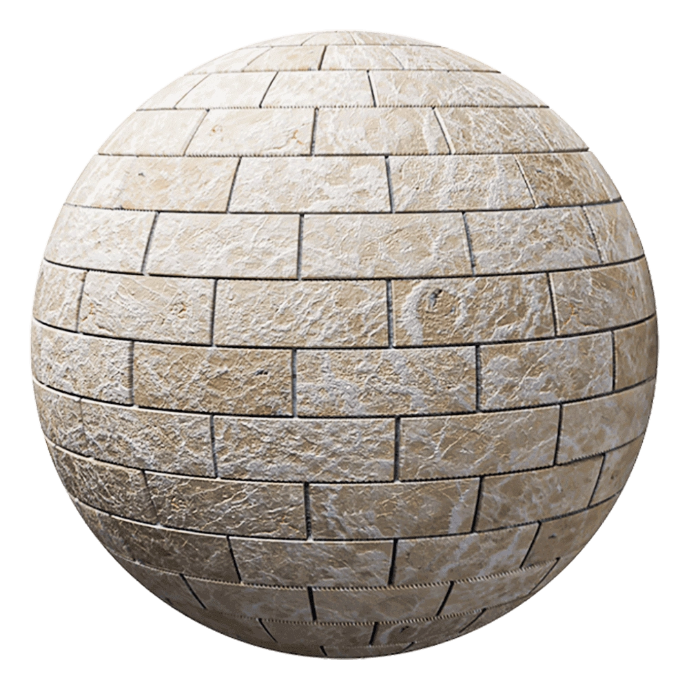 Nur Mosaic - Royal beige marble mosaic 3D Model