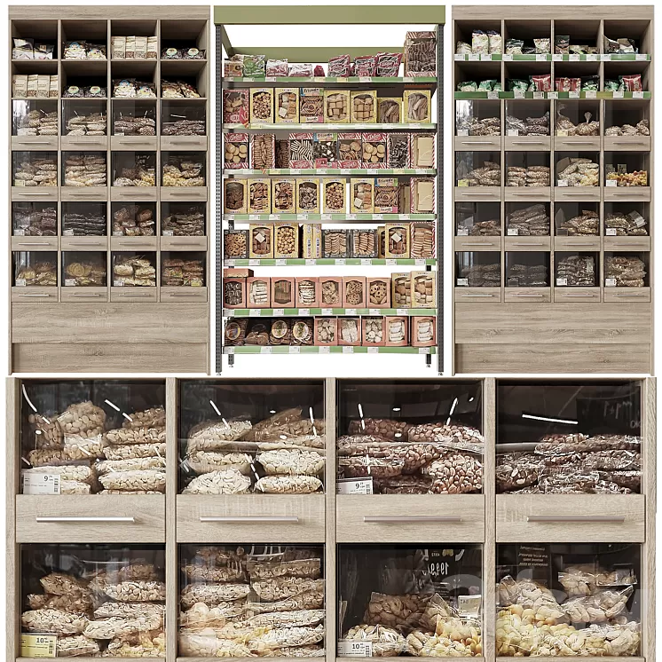 Nuts shelves 3D Model